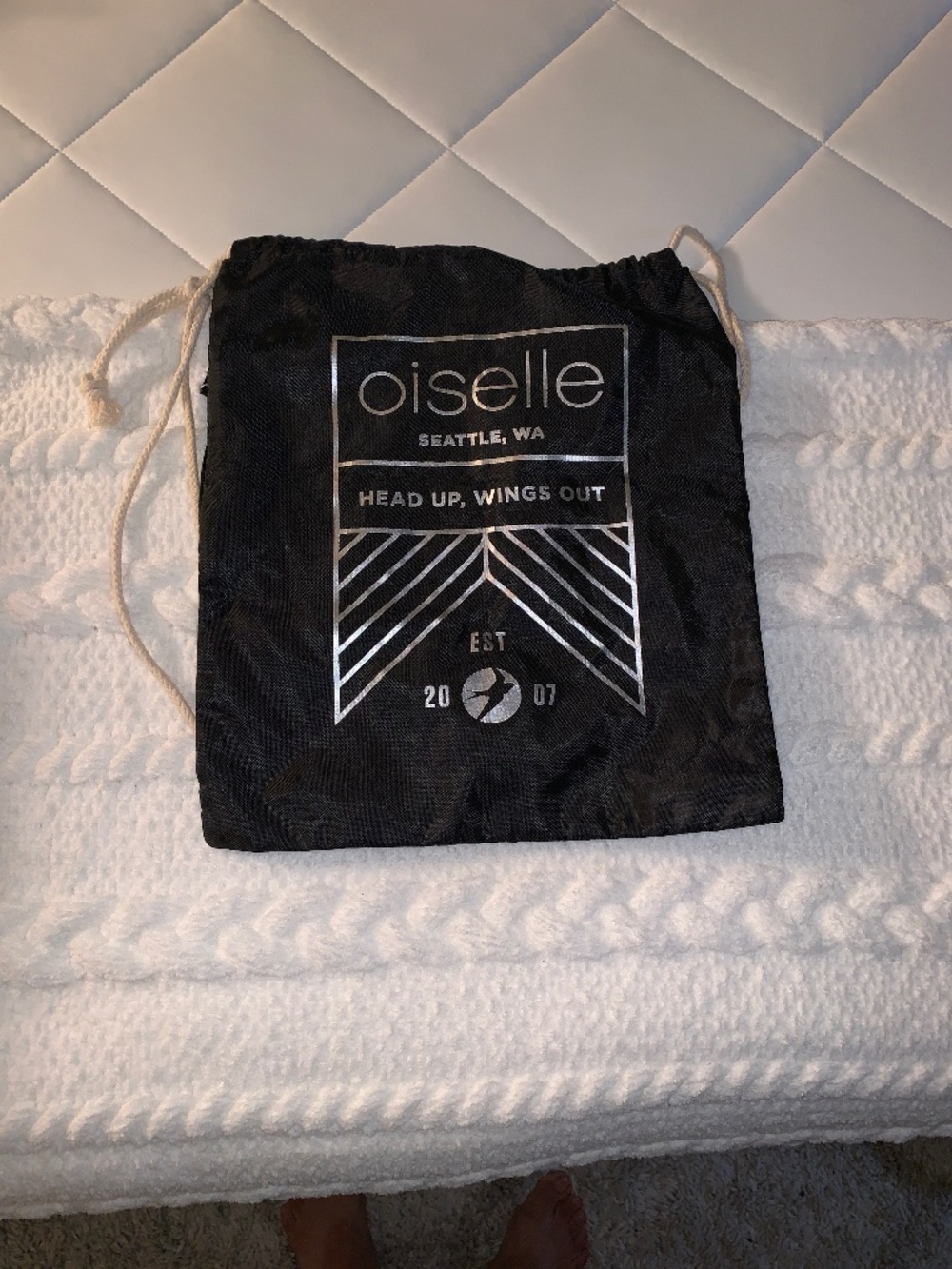 Oiselle Draw String Backpack with Zipper